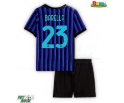 Inter Milan Nicolo Barella #23 Hemmaställ Barn 2025-26 Kortärmad (+ Korta byxor) Inter Milan Nicolo Barella #23 Hemmaställ Barn 2025-26 Kortärmad (+ Korta byxor)
